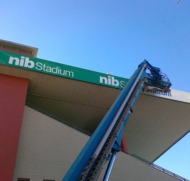 NIB stadium signage to entice the fans